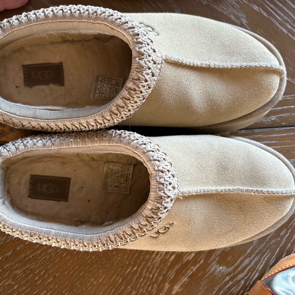 UGG Beige Suede Slip-On Shoes